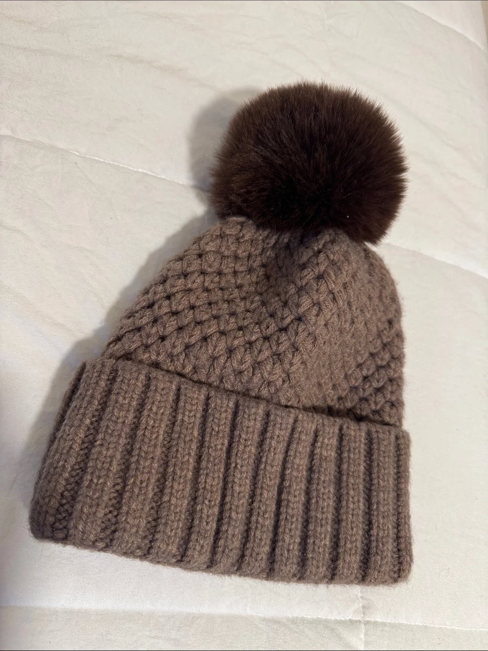 NORLA Canada Women's Alpaca Wool Blend Knit Beanie Hat with Pompom